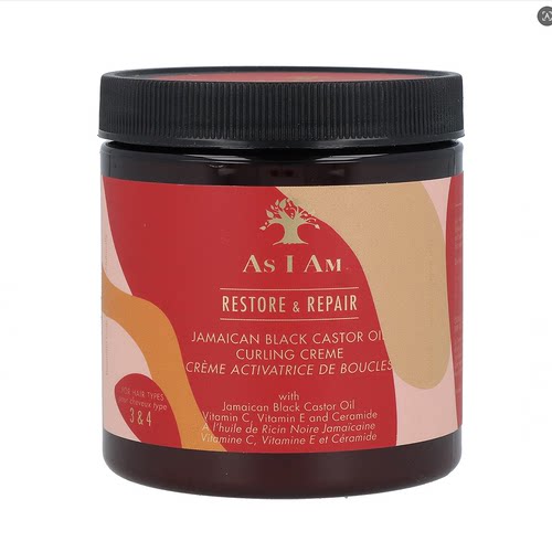 asiam牙买加黑蓖麻油卷发护理