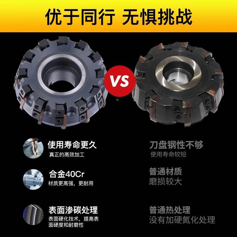 密齿75度MMA精铣铣刀盘端面平面加密齿数铣刀盘可转位100/160/200