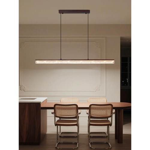 CASAGD法式中古风一字长条餐厅吊灯覆古全光谱护眼餐桌吧台吊线灯