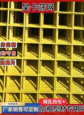 浸塑铁丝网喷塑包塑铁丝网黄色网格防护网隔离网爬藤网铁网镀锌铁