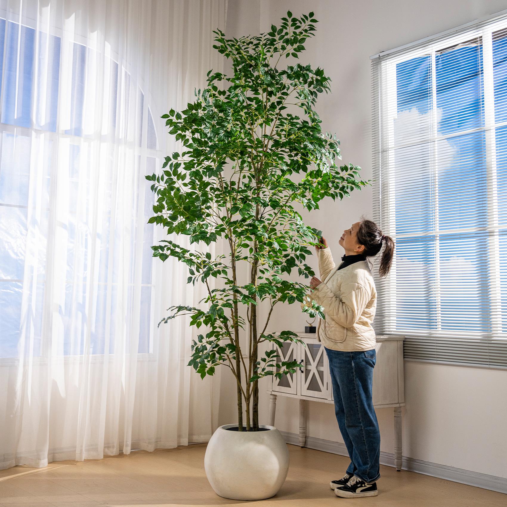 大型高端仿真绿植幸福树室内客厅假植物仿生落地盆栽发财装饰摆件