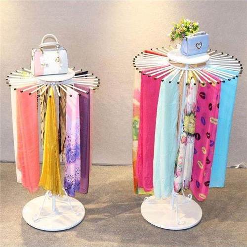 铁艺丝巾架围巾展示架浴巾架子领带架陈列架服装货架落地式披肩架