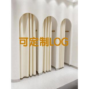 服装 店试衣间门帘加厚双面绒门帘隔断试衣间窗帘高级感可定制LOG