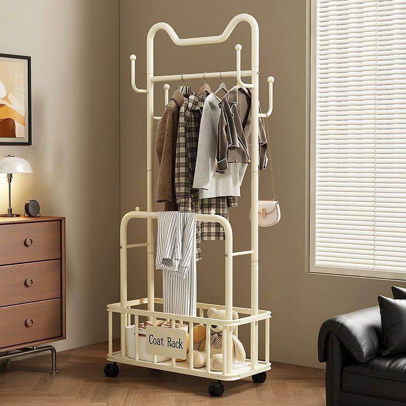 衣帽架卧室落地家用可移动床床边晚上挂放衣服神器简易双杆挂衣架,收纳整理,床品/布艺晾晒架,淘宝优惠券,粉丝福利购,淘宝优惠卷