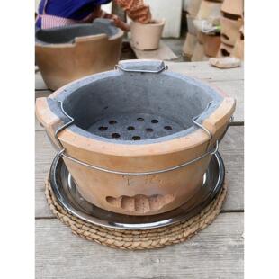 老式木炭炉商店火锅边炉泥木炭炉户外烧烤粘土炉家庭室内茶炉