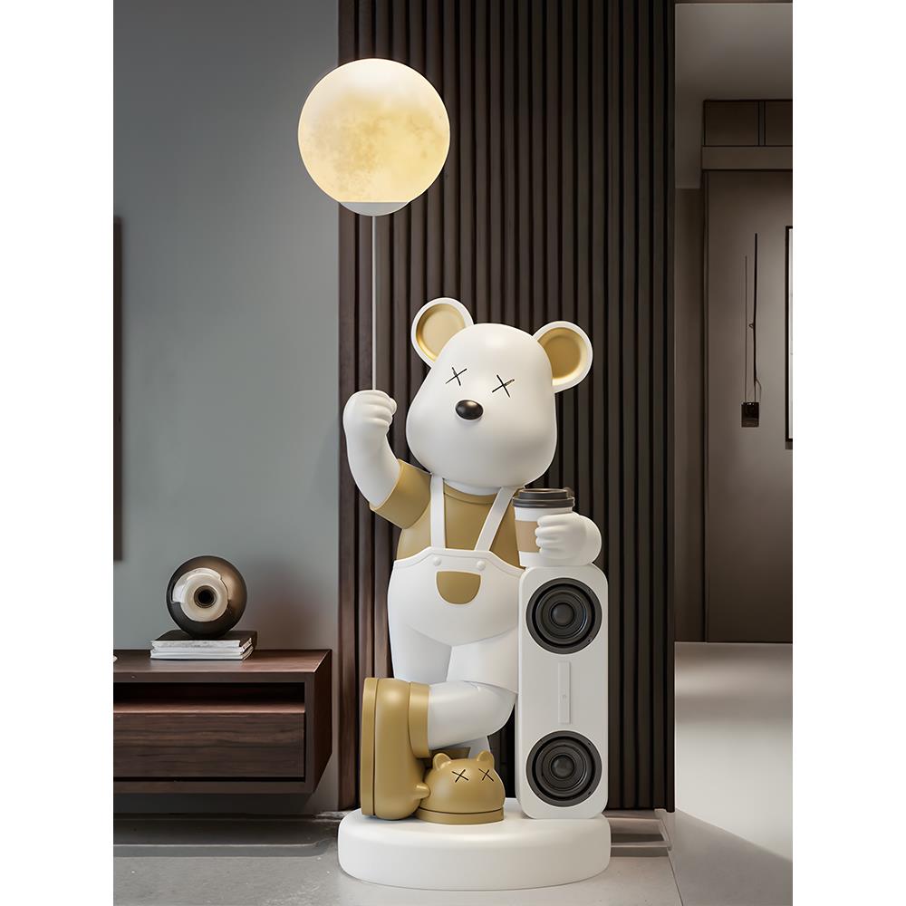 客厅摆件高端大气上档次暴力熊摆件送朋友高档轻奢新居乔迁礼品