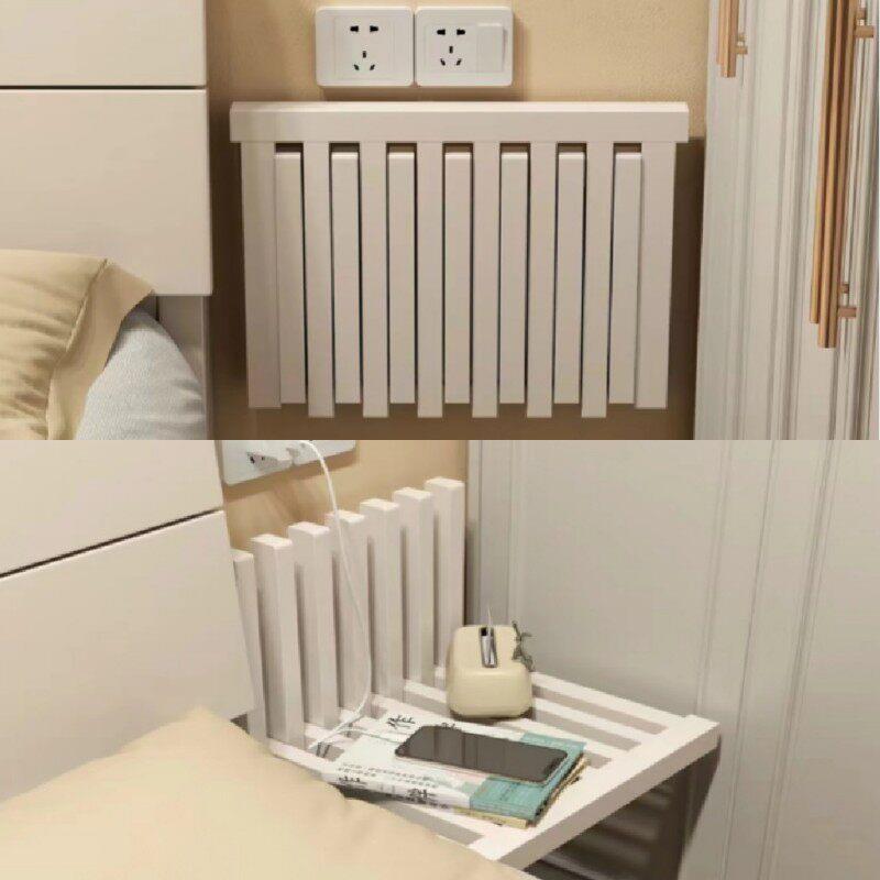 折叠床头柜全实木储物卧室多功能小型收纳桌高级感壁挂悬浮床头桌