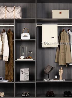 样板房衣帽间衣服鞋子首饰组合套装展厅新中式国风衣柜饰品摆件