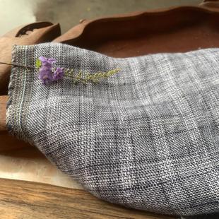 意大利进口软亚麻烟熏灰色织布料夏秋衬衫 裙面料 连衣裙袍子阔腿裤