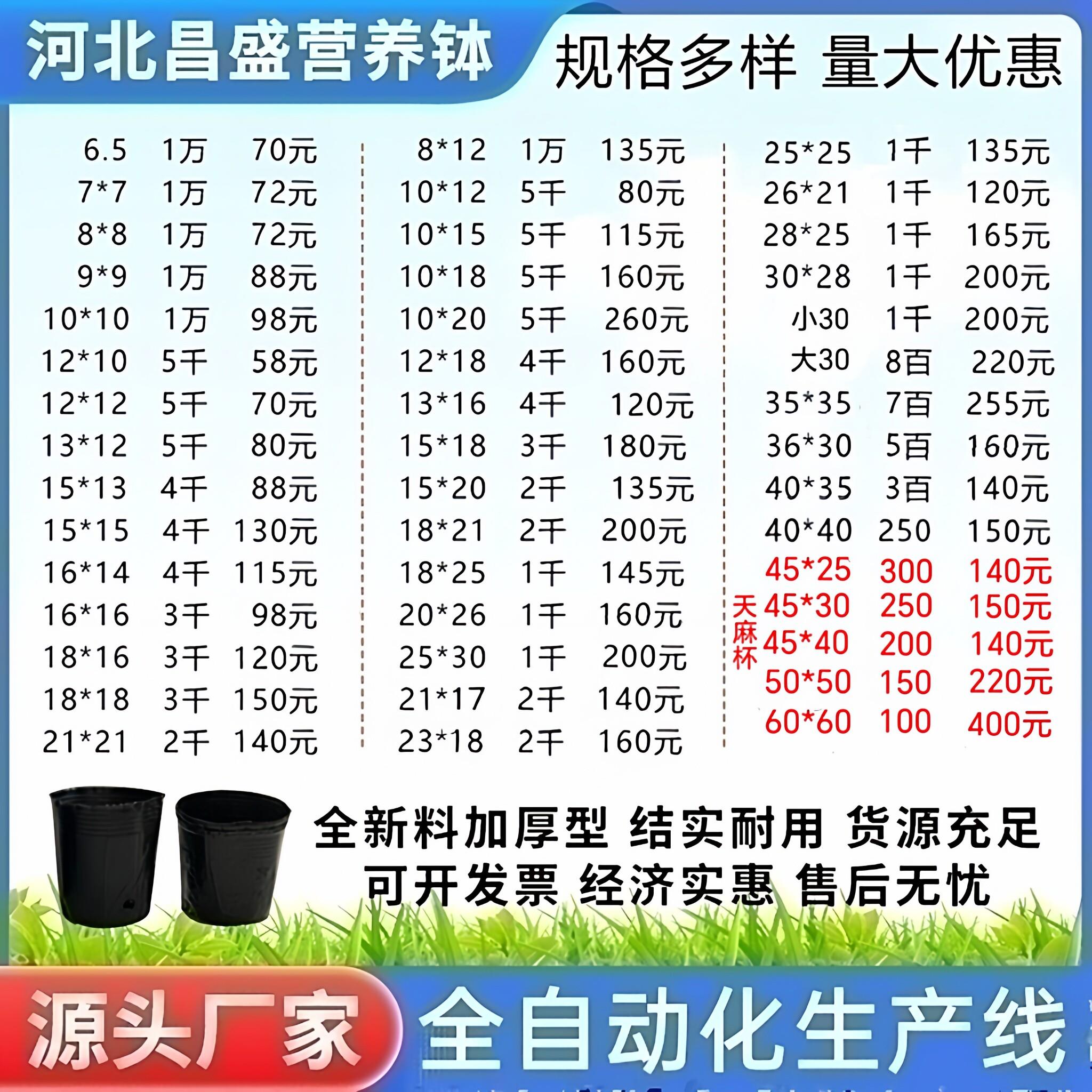 营养钵育苗盆一次性黑色塑料营养袋西瓜种植杯果树育苗袋加厚花盆