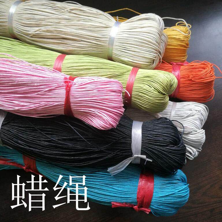 白色黑色蜡质吊牌绳1.0mm 服装标签用穿绳 服饰商标线材手穿吊粒