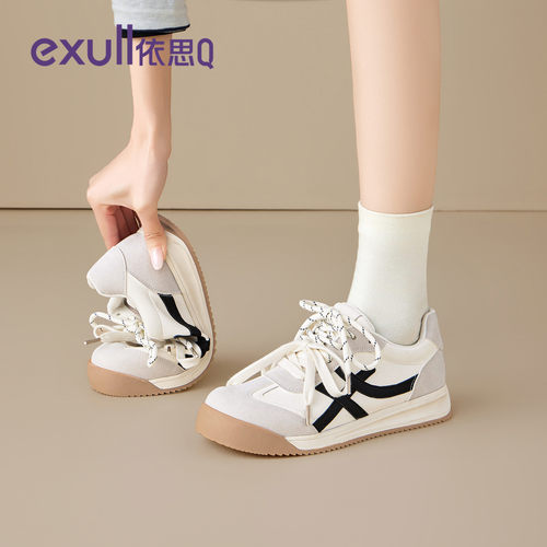 依思q厚底德训鞋女2026新款