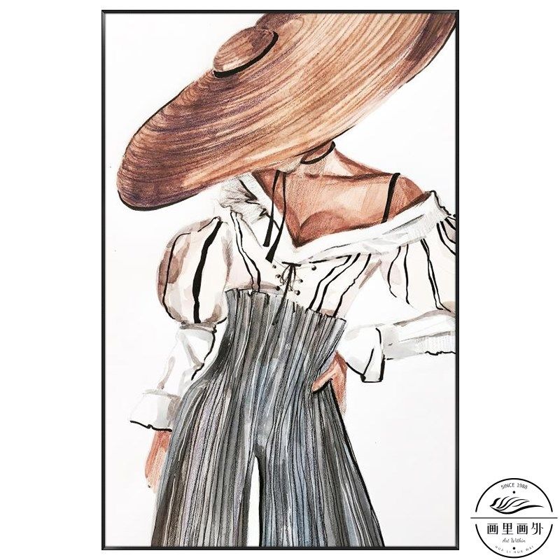 现代简约抽象人物客厅沙发背景墙装饰H画北欧小众艺术壁画玄关挂,家居饰品,现代装饰画,淘宝优惠券,粉丝福利购,淘宝优惠卷