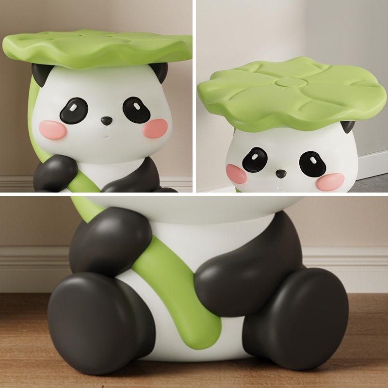可爱熊猫换鞋凳客厅落地摆件创意玄关家居装饰P品乔迁新居搬家礼,家居饰品,落地摆件,淘宝优惠券,粉丝福利购,淘宝优惠卷