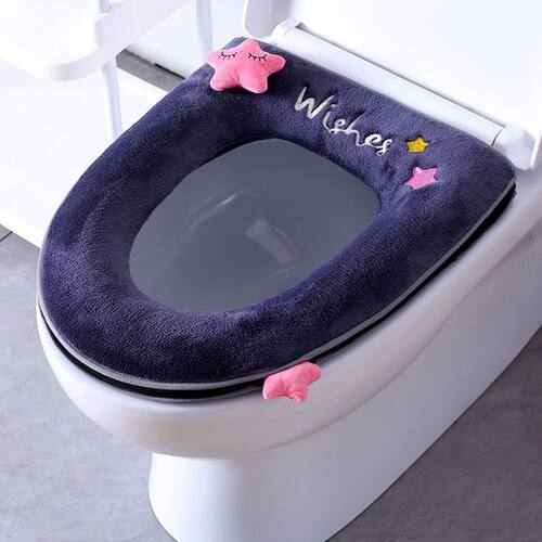家用加绒加厚冬马桶垫坐垫圈冬季厕所可爱防水马桶套坐便套垫子