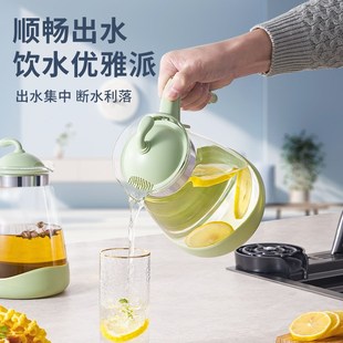 凉水f壶玻璃冷水壶简约大容量果汁果茶壶家用泡茶壶