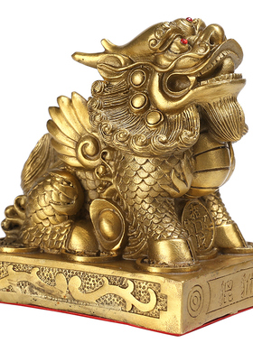 全铜貔貅摆件一对招財客厅店铺家居办公室桌装饰皮丘貔恘开业礼品