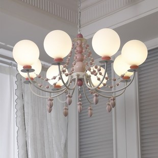 温馨主卧室灯儿童房灯 魔豆客厅吊灯高端奶油风格 新法式 中世纪风格