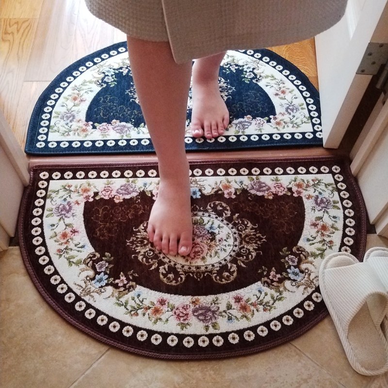 欧式半圆形门垫入户门厅垫卧室门垫浴室吸水脚垫布艺提花玄关地垫,居家布艺,家用脚垫,淘宝优惠券,粉丝福利购,淘宝优惠卷