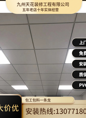 600x600h天花石膏板吊顶防火石膏板无尘板PNVC吊顶花格矿棉板吸音