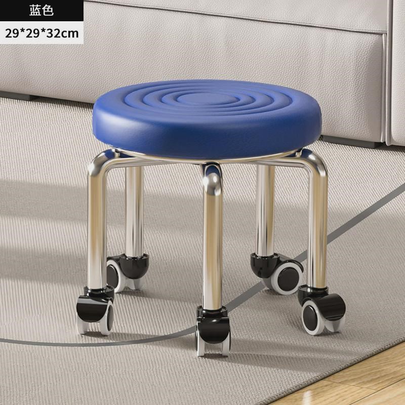 万向轮小凳子小板凳圆凳家用滑轮矮凳椅子儿童学步美甲矮凳美新款