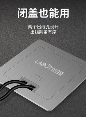 灰色地插座不锈钢地板插隐藏式防水地面插座电脑隐形网络纯平地插