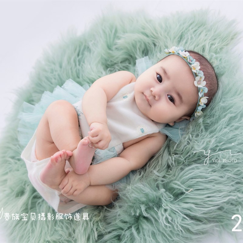 儿童摄影主题服装新款新生儿满月拍摄服照相馆婴儿百天宝宝拍照相