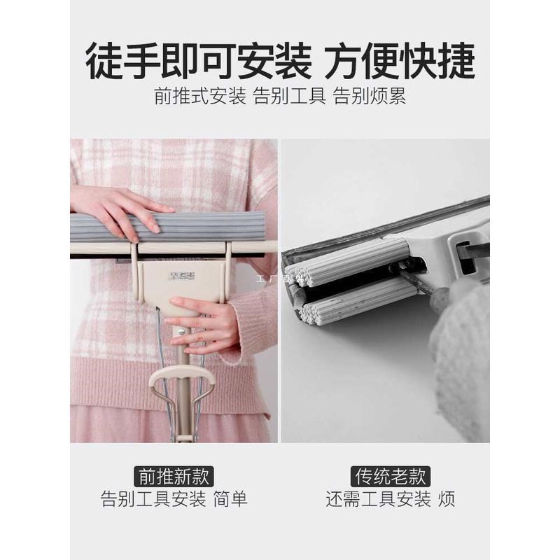 吸水拖把海绵头胶棉拖把免手洗大号懒人家用一拖地净拖布干湿两用