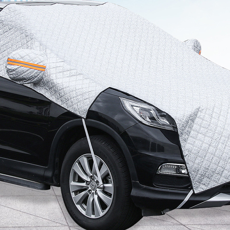 加长汽车遮雪前挡风玻璃引擎盖防霜冻冬季天风挡防雪罩遮挡霜盖布
