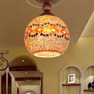 摩洛哥过道灯玻璃走廊灯入户阳台玄关吸顶灯民宿网红爆款衣帽间灯