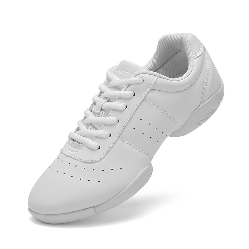 竞技健美操鞋子男白色健身鞋运动啦啦操鞋女鞋训练比赛鞋软底儿童