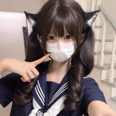 糯糯熊假发网红少萝自然lolita假G发减龄时尚甜妹冷棕色罗马卷发