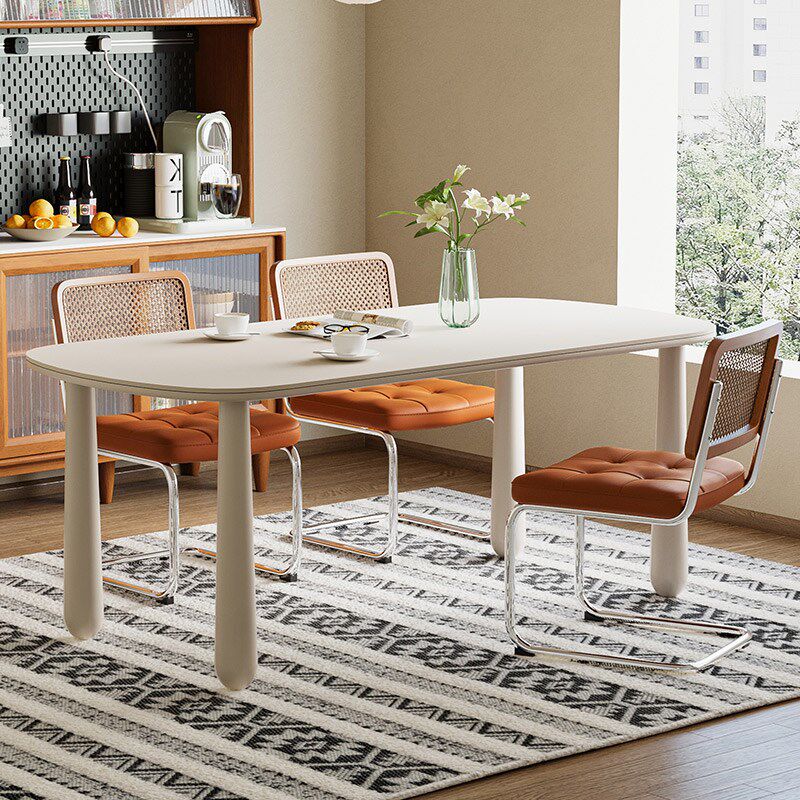 国闽奶油风岩板实木餐桌小户型饭桌法式餐椅不占空间的现代风桌子,住宅家具,岩板餐桌,淘宝优惠券,粉丝福利购,淘宝优惠卷