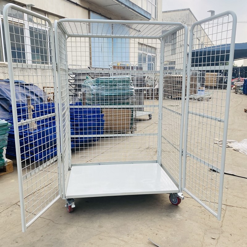 折叠物流台车移动周转车物流笼车手推车仓储笼货架铁筐快递分捡筐