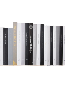 样板房软装摆件 茶几装饰大x画册 黑白灰仿真书装饰书道具书饰品