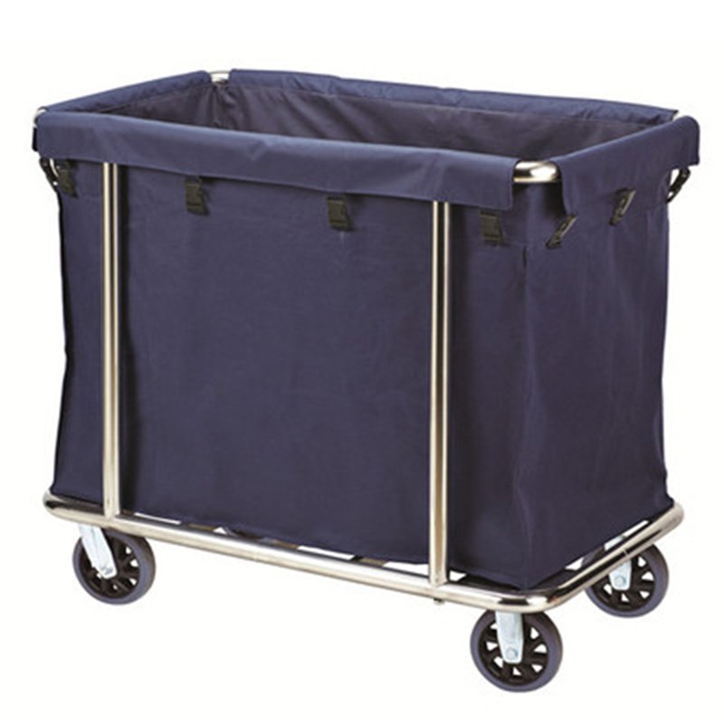 布草车客房服务车不锈钢推车布草车布袋静音推车斗车布草车清洁车
