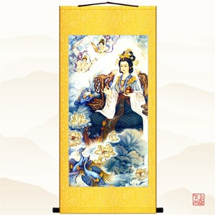 西王母画像 王母娘娘挂画 金母元君丝绸装饰画卷轴画 可定制订做