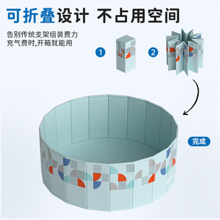 游泳池兒童家用小型家庭泳池圓形支架小孩子可折疊免充氣寶寶水池