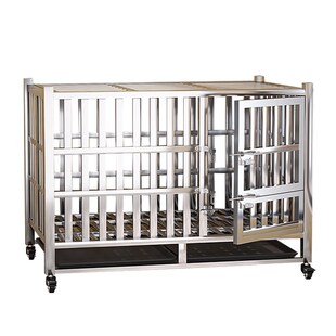 304不锈钢狗笼中型犬金毛狗笼子大型犬宠物折叠狗笼室内边牧