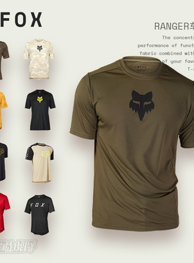FOX美国RANGER山地自行车衣男夏季短袖户外日常休闲舒适速干透气