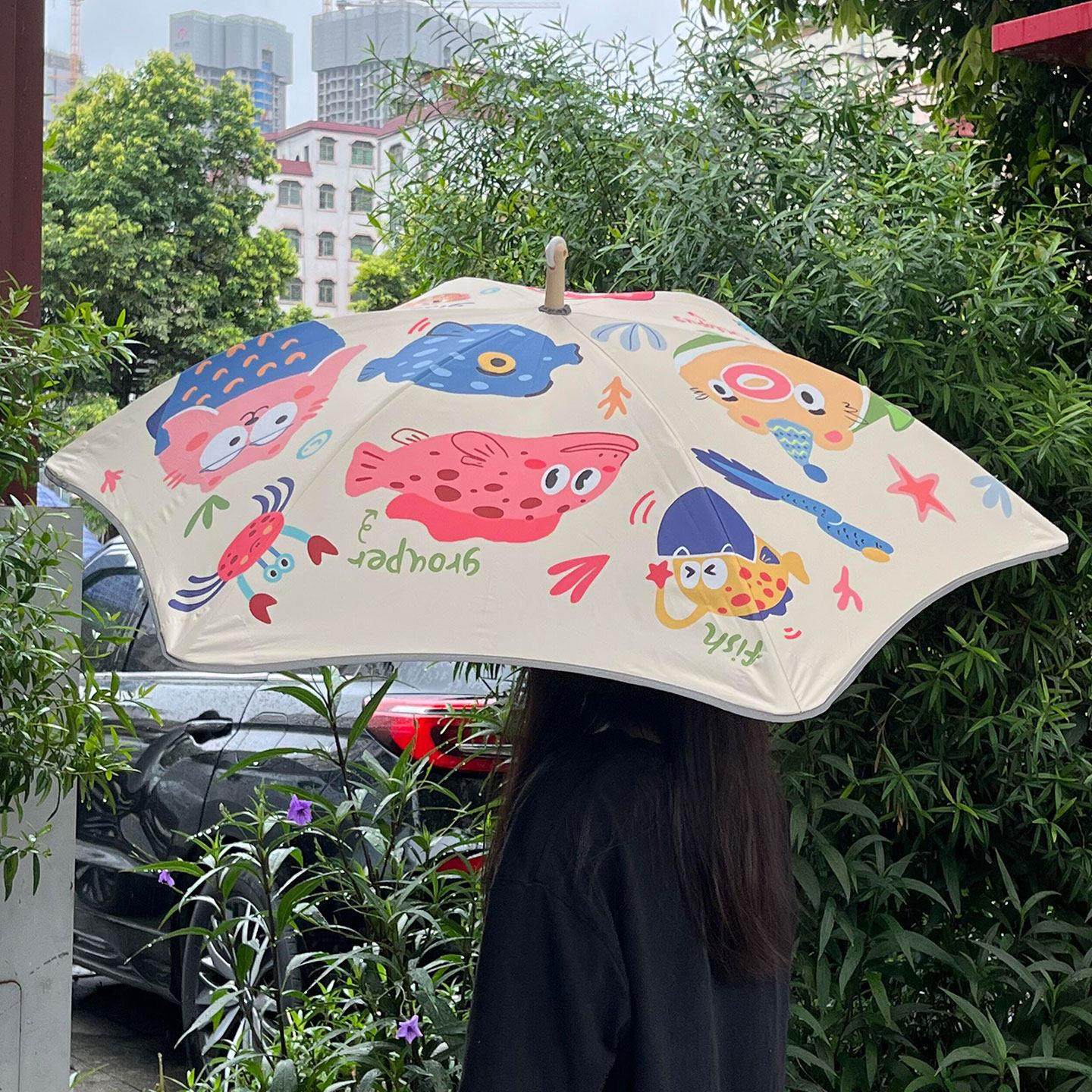 儿童雨伞带滚轮安全圆角长柄伞学生上学专用黑胶防晒遮阳伞晴雨伞,婴童用品,儿童雨伞/防晒伞,淘宝优惠券,粉丝福利购,淘宝优惠卷