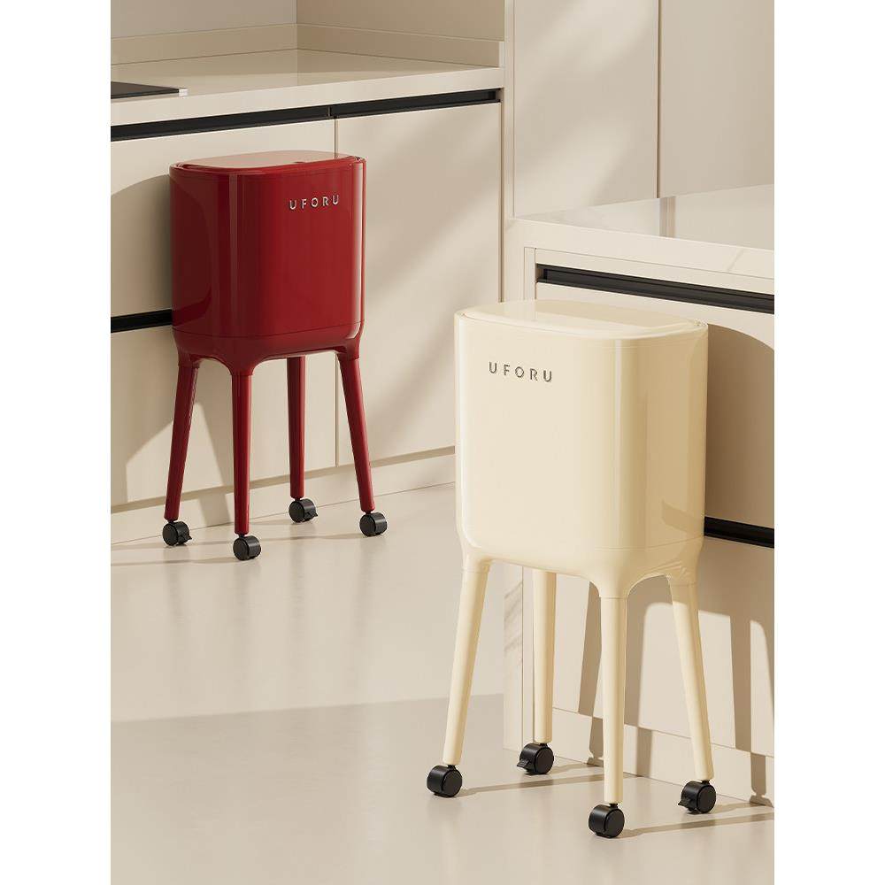 垃圾桶家用2025新型厨房室内客厅专用无弯皮带轮可拆卸高脚带盖,家庭/个人清洁工具,垃圾桶,淘宝优惠券,粉丝福利购,淘宝优惠卷