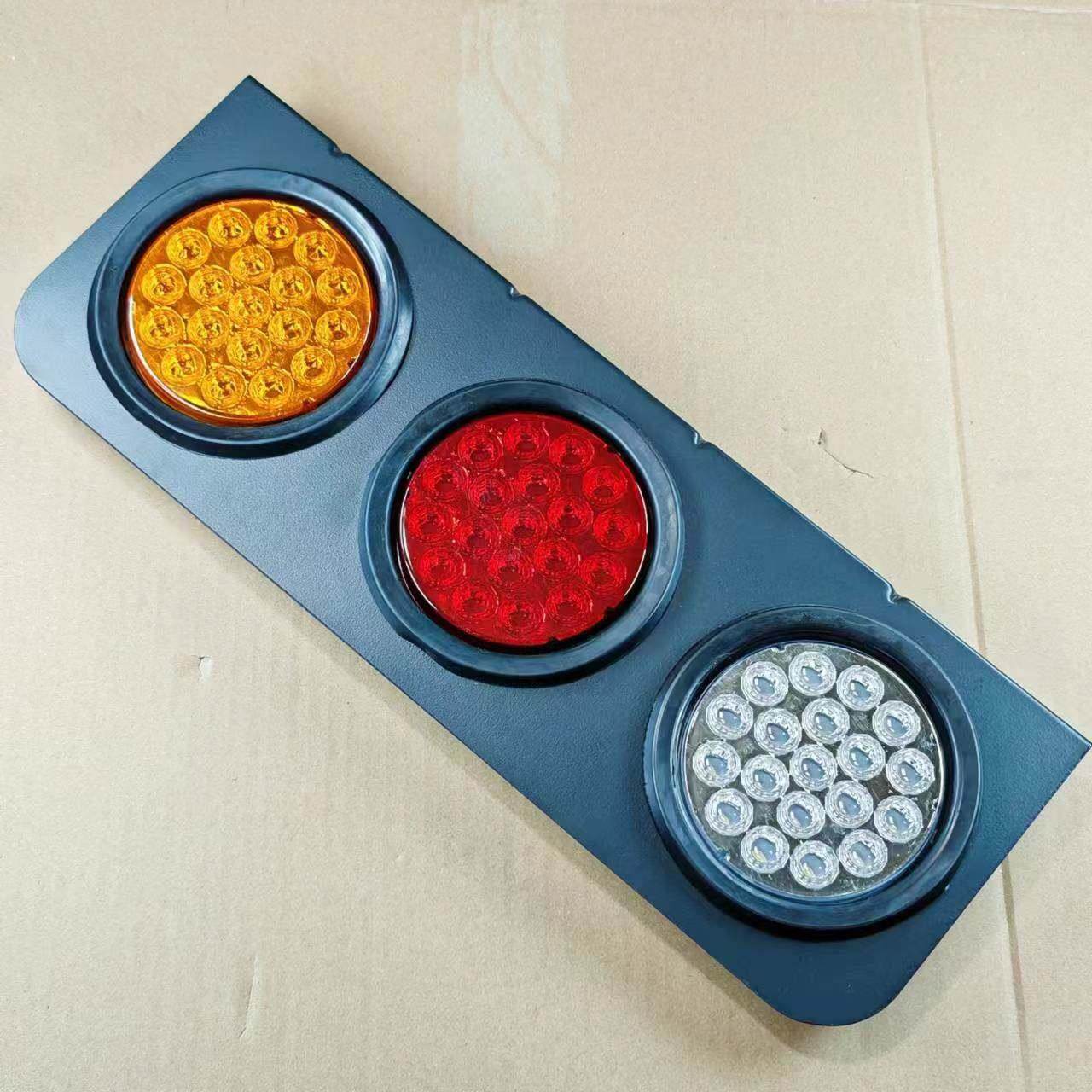 拖车后尾灯Led小三轮尾灯总成拖车制动转向组卡车半挂车24V 4英寸