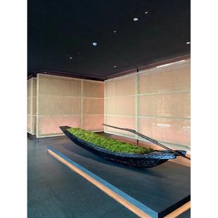 木船仿古装饰木船乌篷船摄影道具船实木摆件装饰花船景观船户外