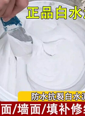 高标525白水泥防水防霉瓷砖填缝堵洞补墙地漏速干家用白色水泥胶