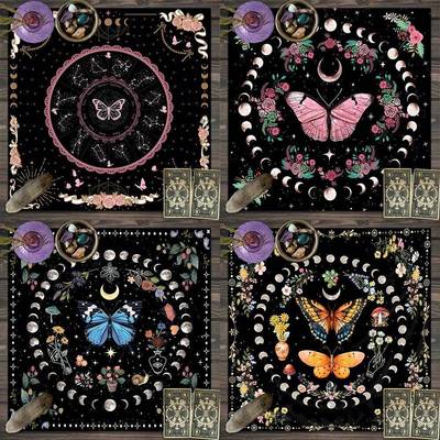 新款星月蝴蝶塔罗桌布罗塔牌桌垫