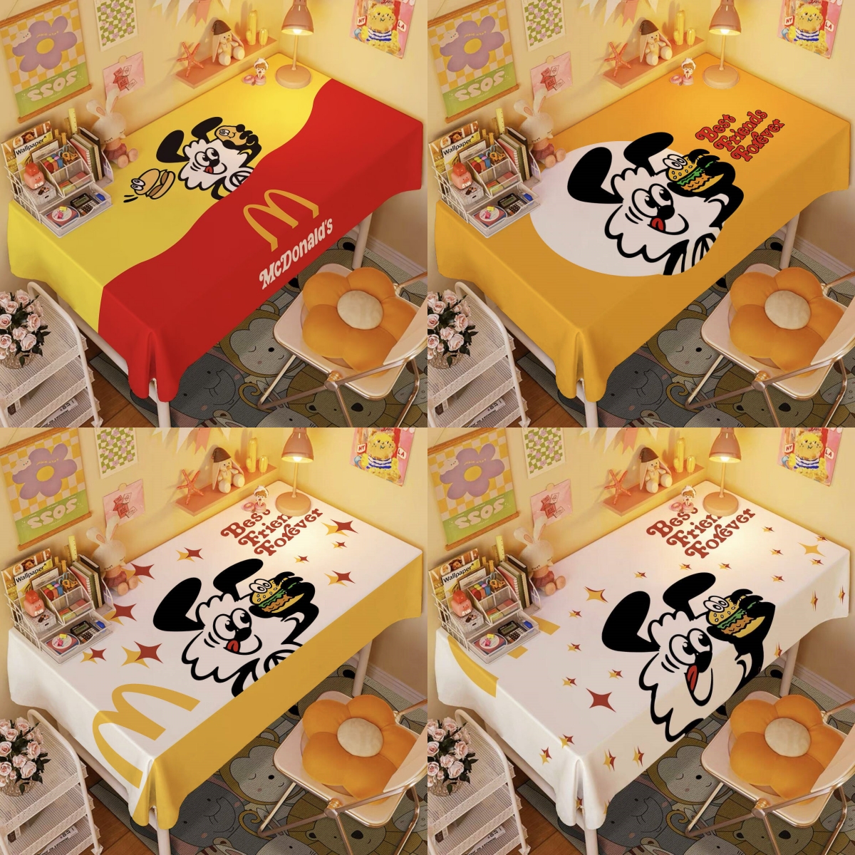 麦当劳Verdy联名桌布拍照背景布