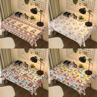 HelloKitt桌布卡通可爱宿舍书桌布家居耐脏餐桌盖布卧室化妆台布