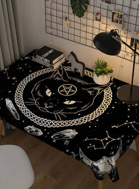 塔罗台桌布月相太阳星空装饰