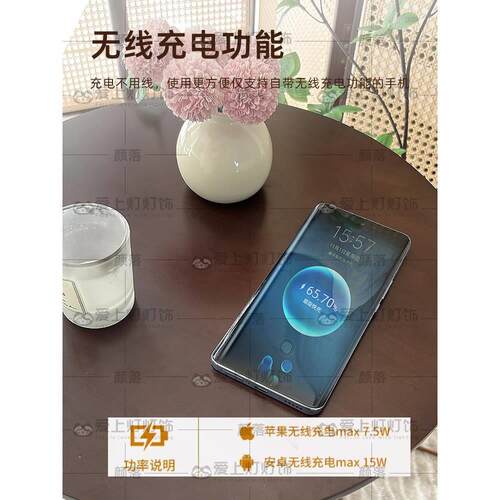 中古风落地灯置物架一体法式复古卧室床头柜台灯客厅沙发旁氛围感